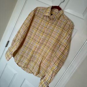 William W yellow size medium mens button up shirt